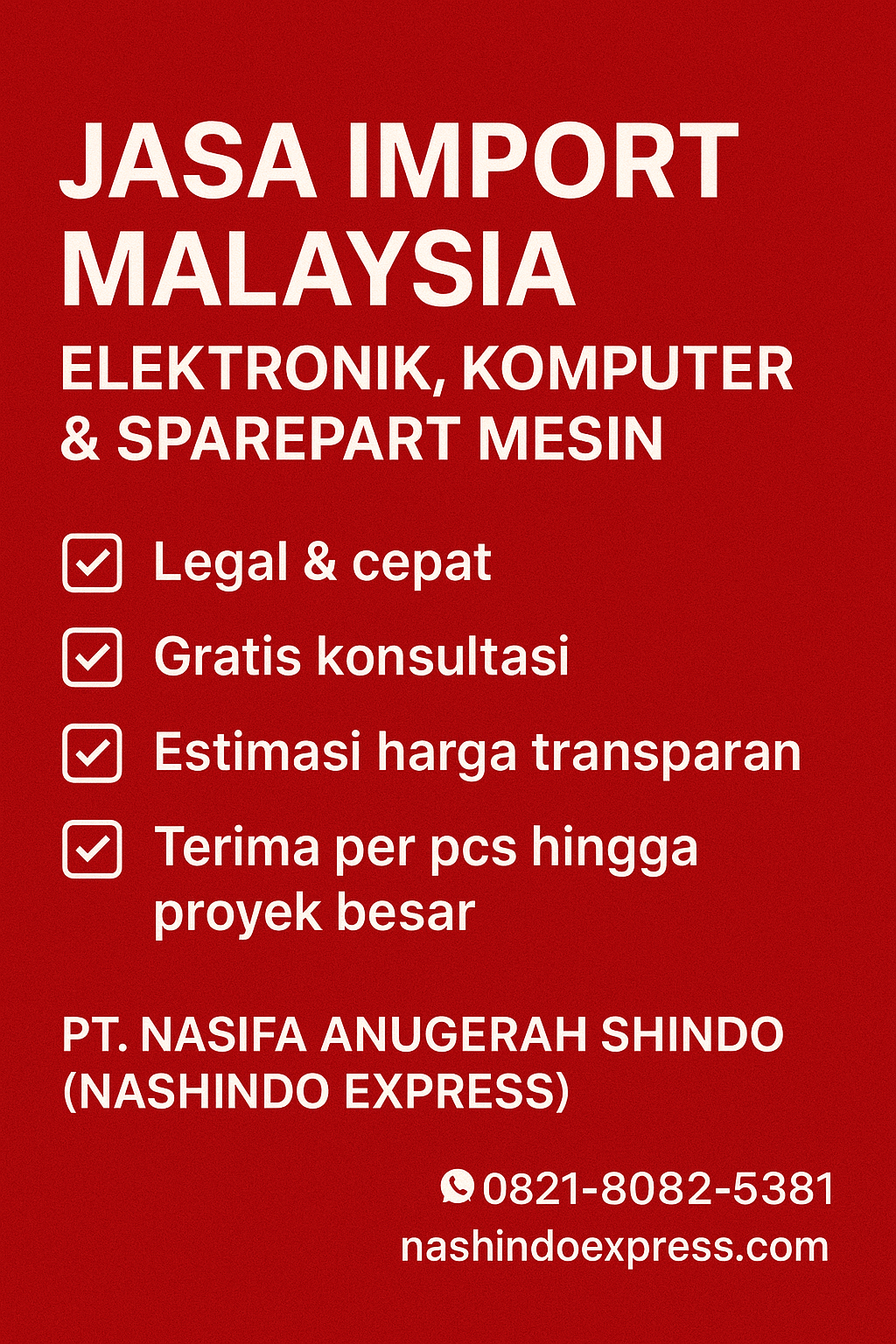 Jasa Import Malaysia – Elektronik, Komputer & Sparepart Mesin