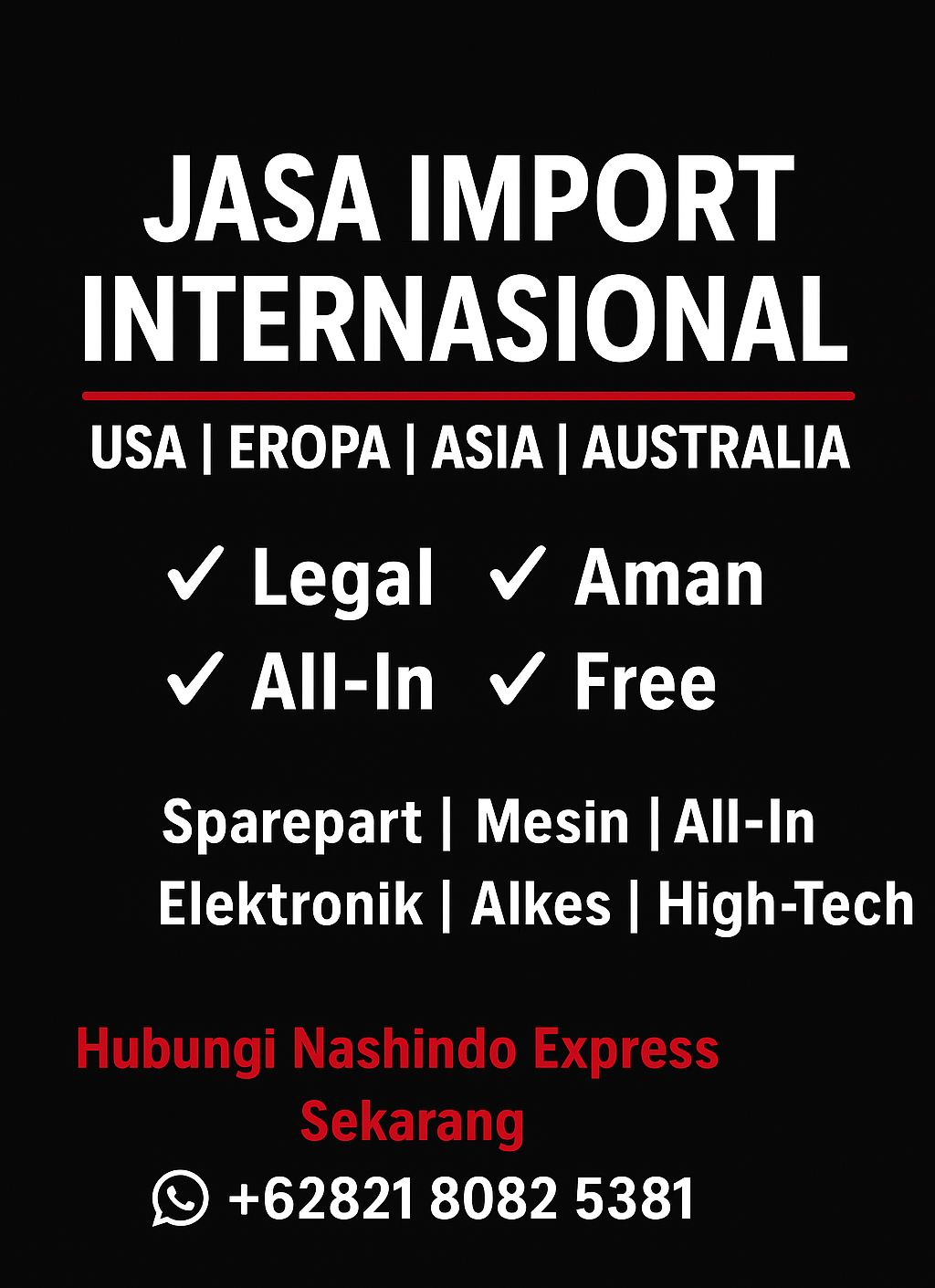 Jasa Import Internasional – USA, Eropa, Asia & Australia (Free Konsultasi)
