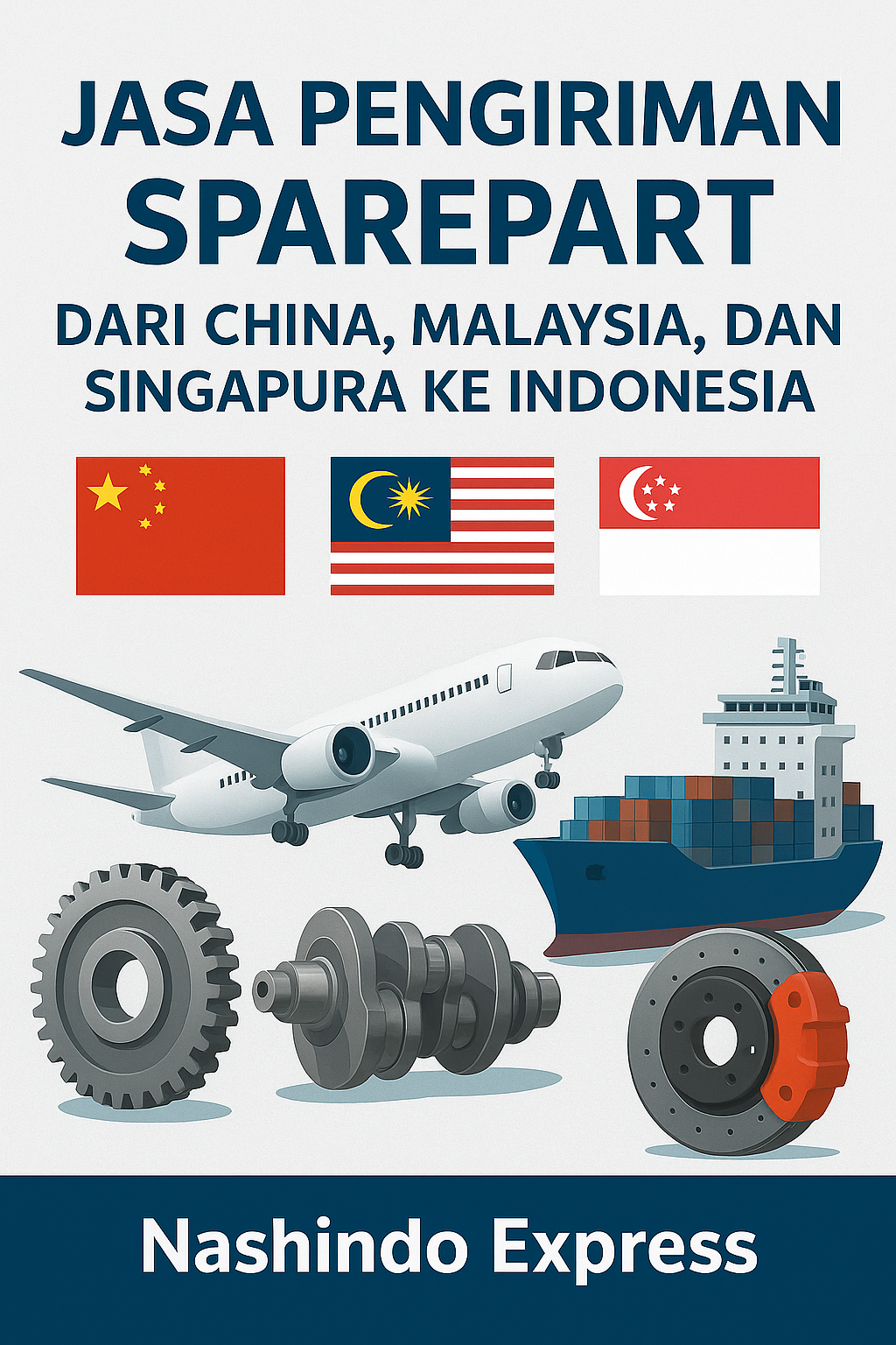 Jasa Pengiriman Sparepart dari China, Malaysia, dan Singapura ke Indonesia