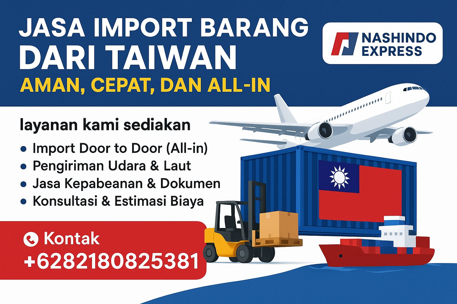 Jasa Import Barang dari Taiwan Bersama Nashindo Express