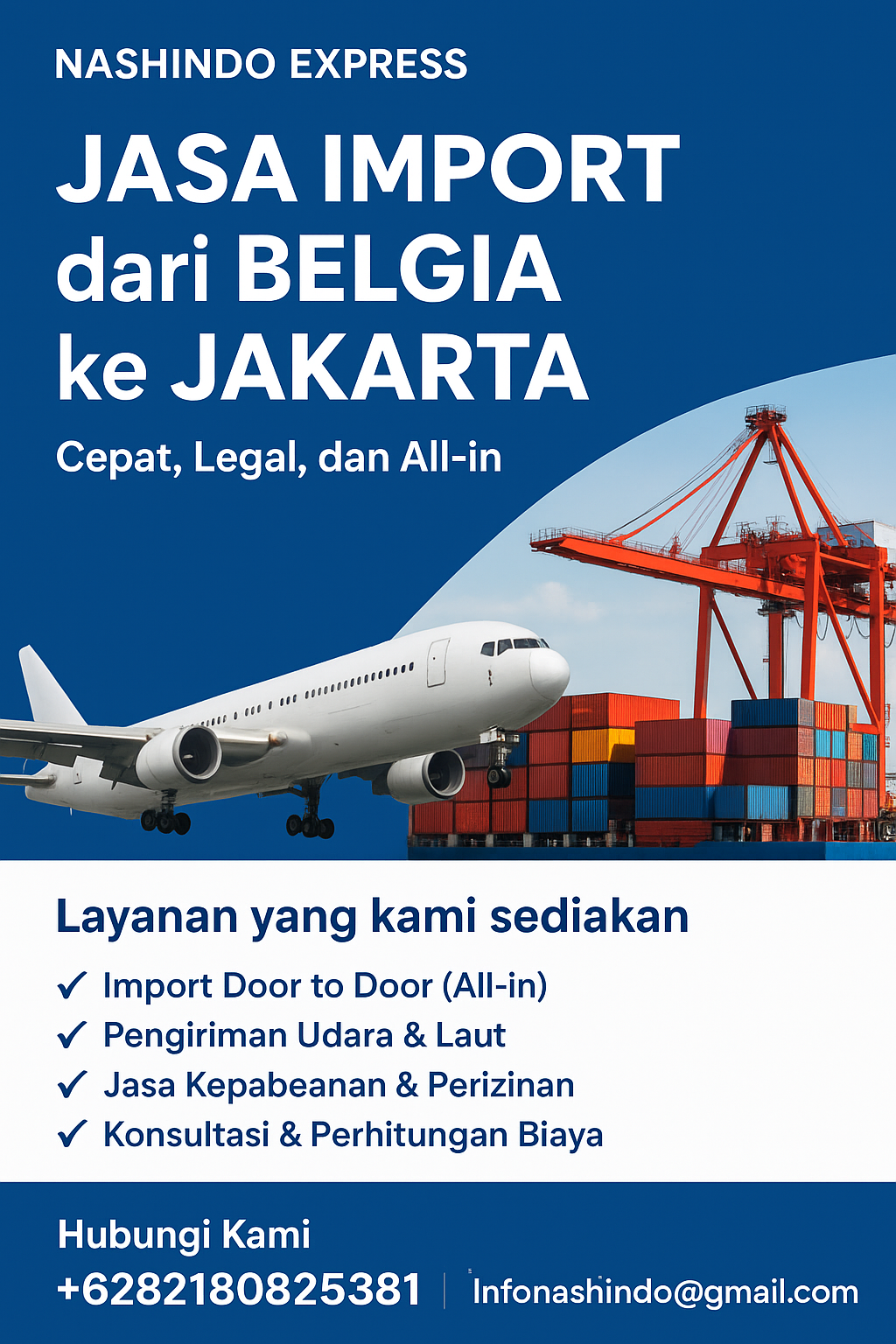 Jasa Import Barang dari Belgia ke Jakarta