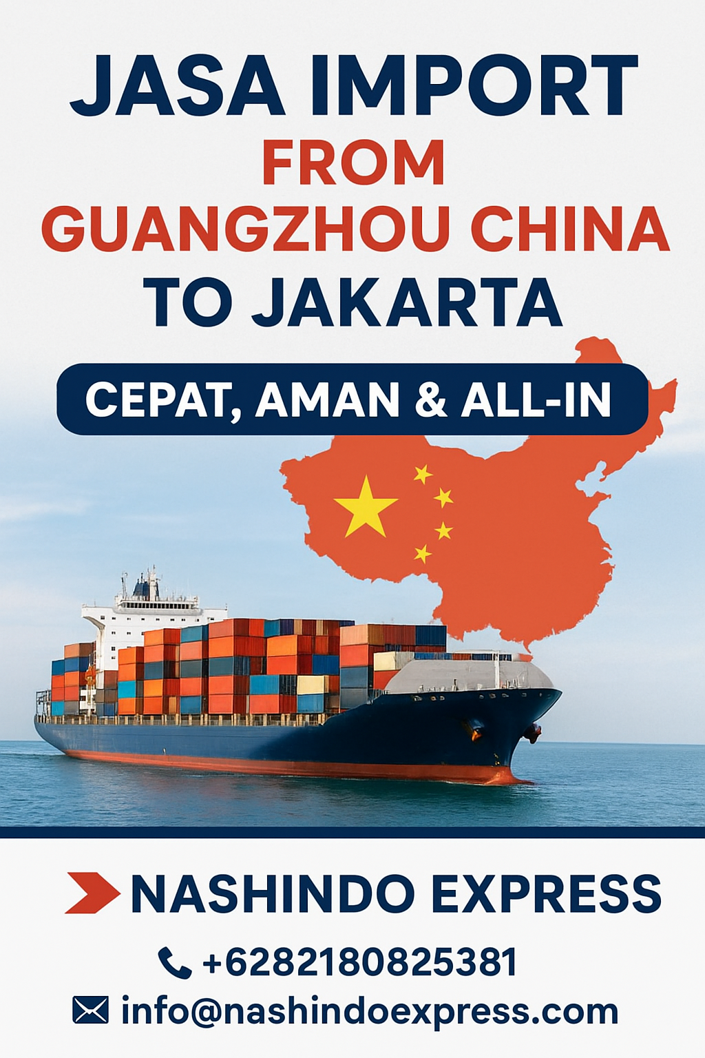 Jasa Import dari Guangzhou China ke Jakarta Indonesia