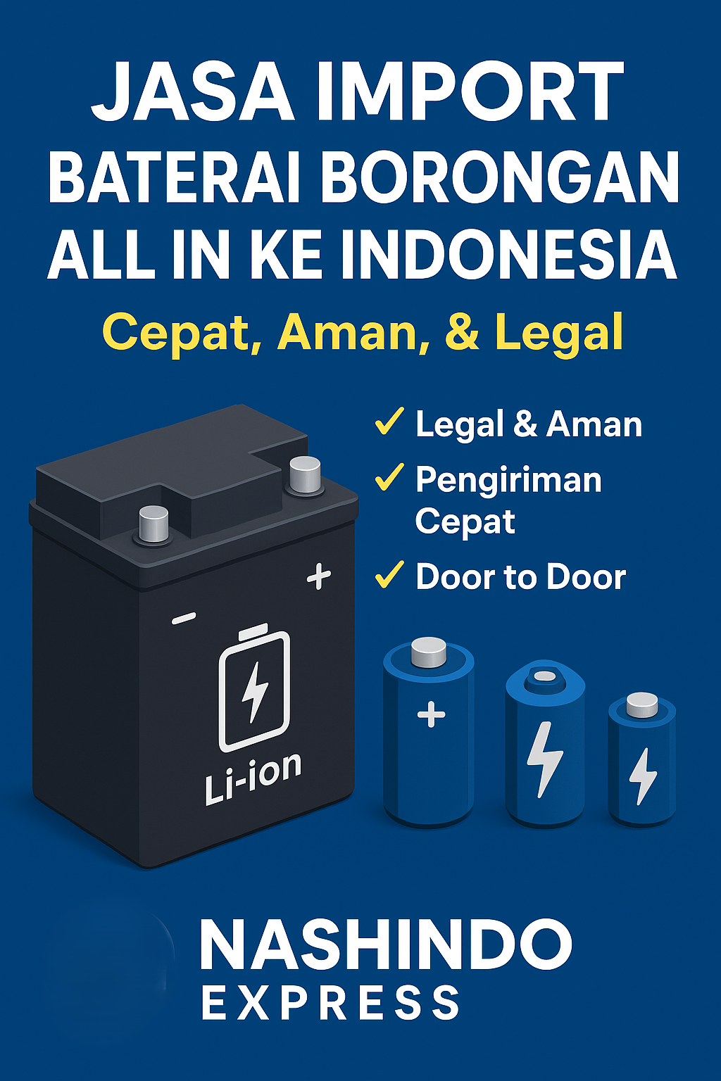 Jasa Import Baterai Borongan All In ke Indonesia