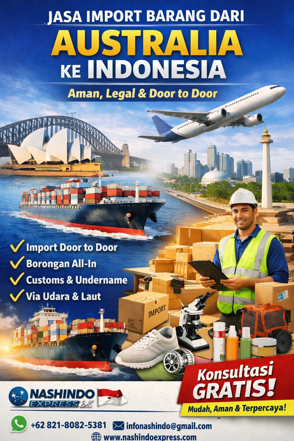 Jasa Import Barang dari Australia ke Indonesia