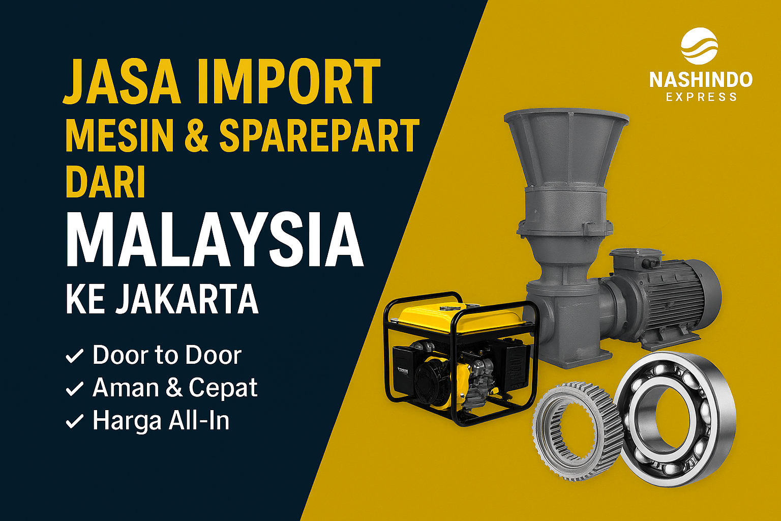 Jasa Import Mesin & Sparepart dari Malaysia ke Jakarta
