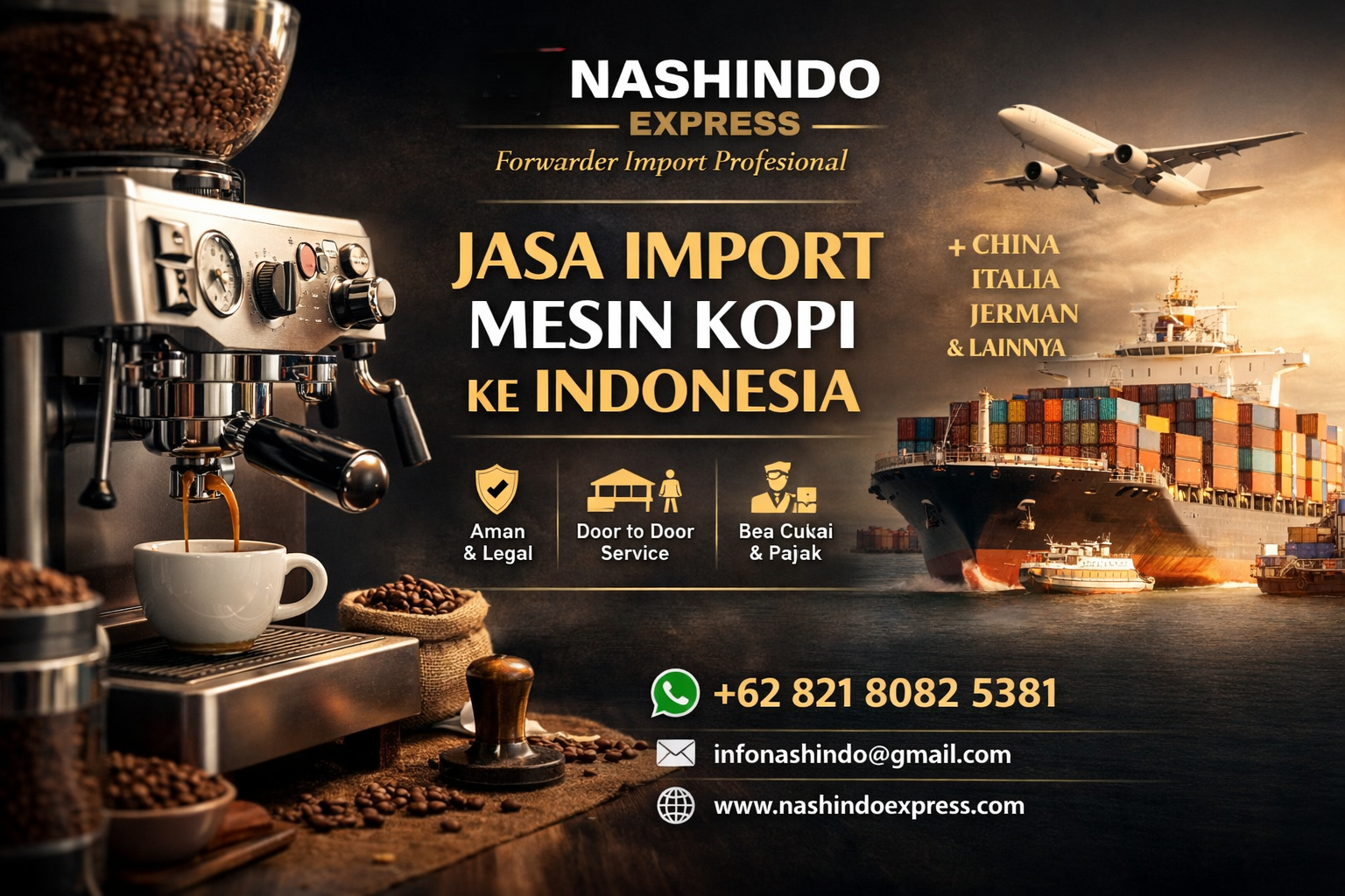 Nashindo Express Forwarder Jasa Import Mesin Kopi Ke Indonesia