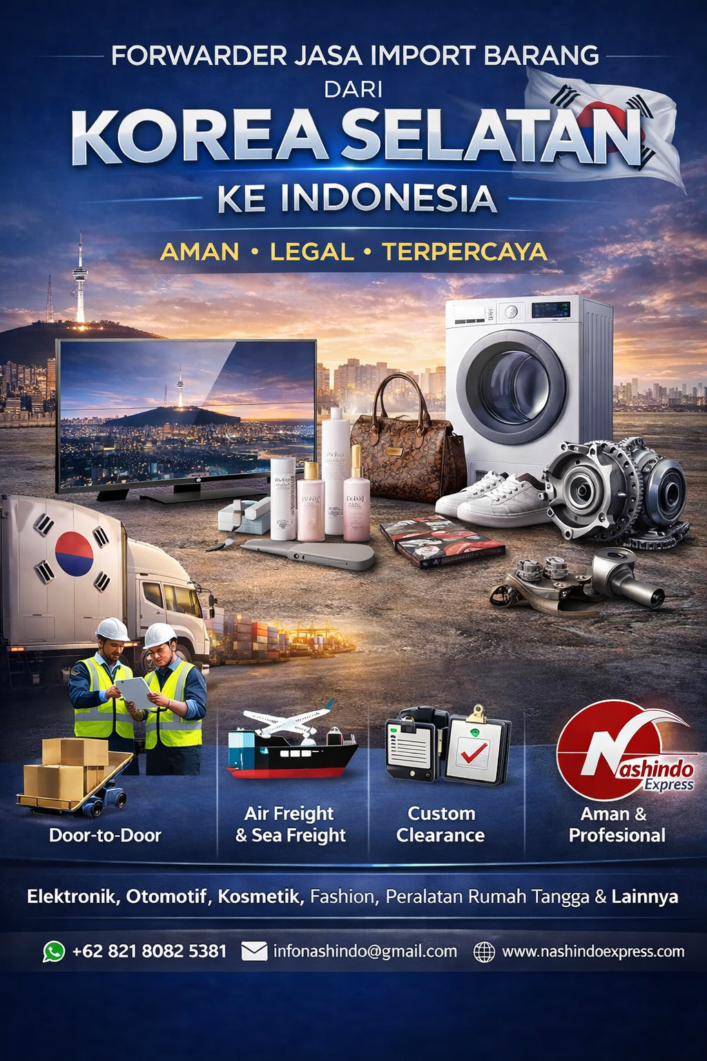 Forwarder Jasa Import Barang dari Korea Selatan ke Indonesia