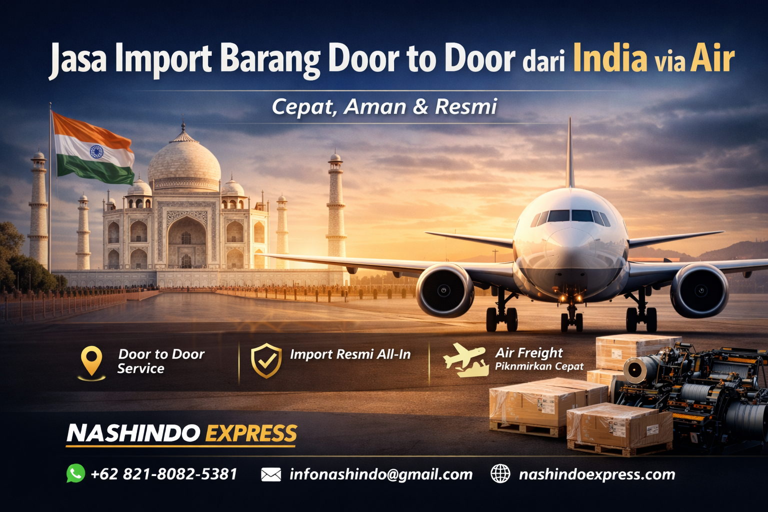 Jasa Import Barang Door to Door dari India by Air