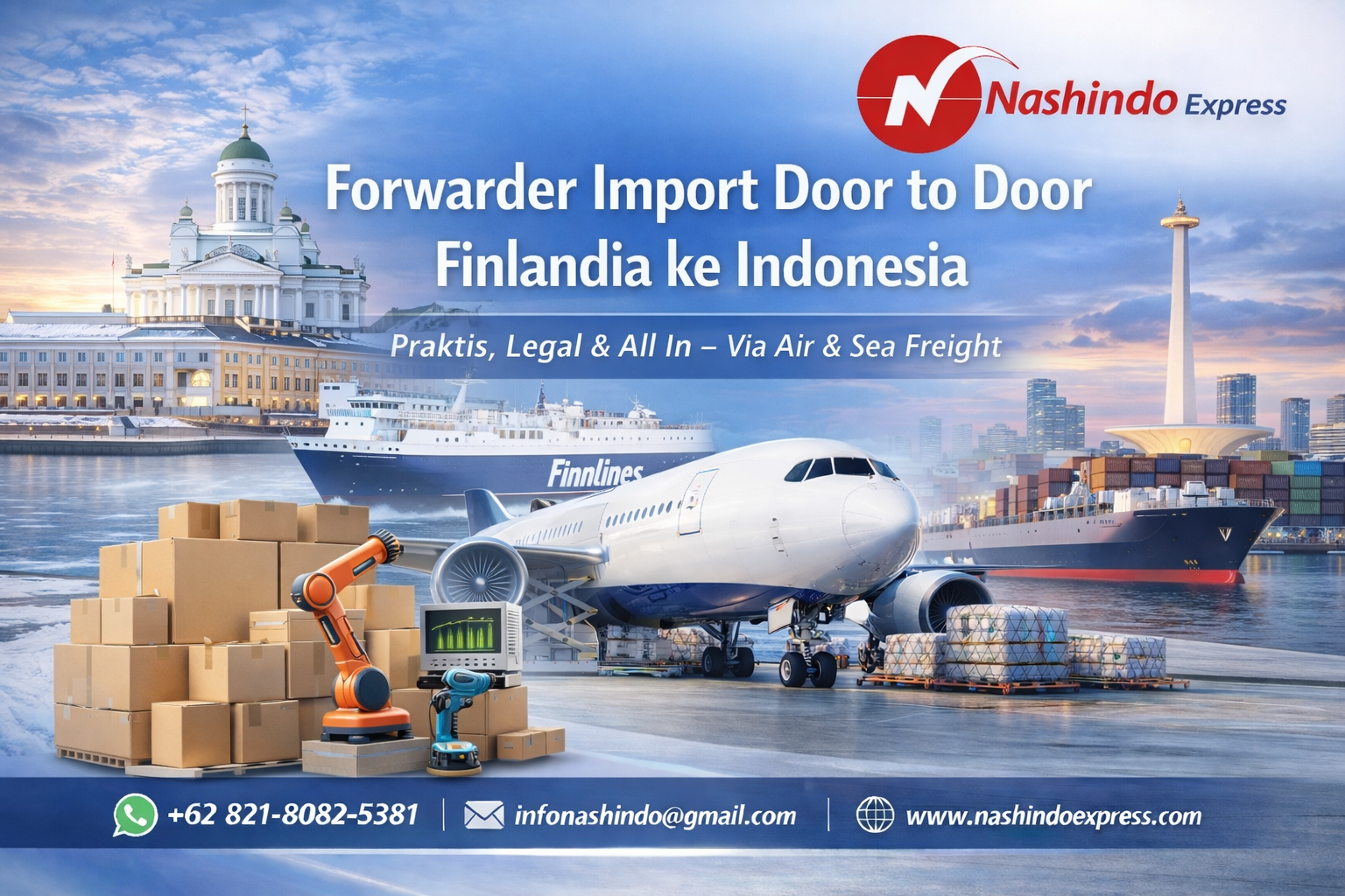 Forwarder Import Barang Door to Door Finlandia ke Indonesia