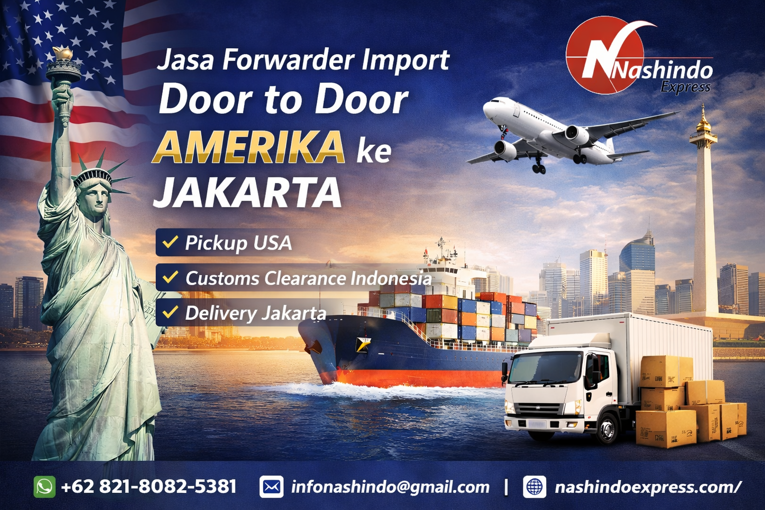 Jasa Forwarding Import Borongan All In USA ke Indonesia
