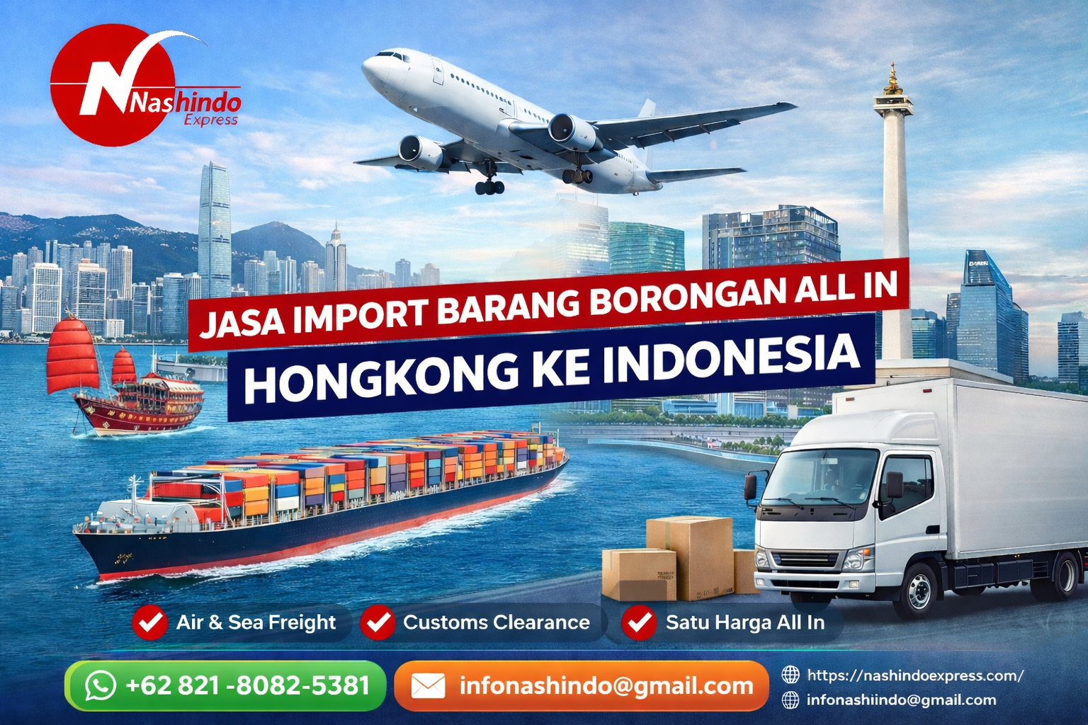 Jasa Import Barang Borongan All in Hongkong ke Indonesia