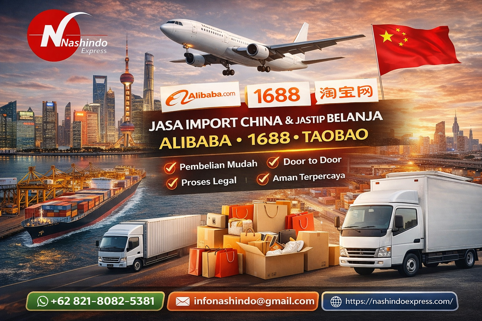 Jasa Import China & Jastip Marketplace Alibaba, 1688, Taobao