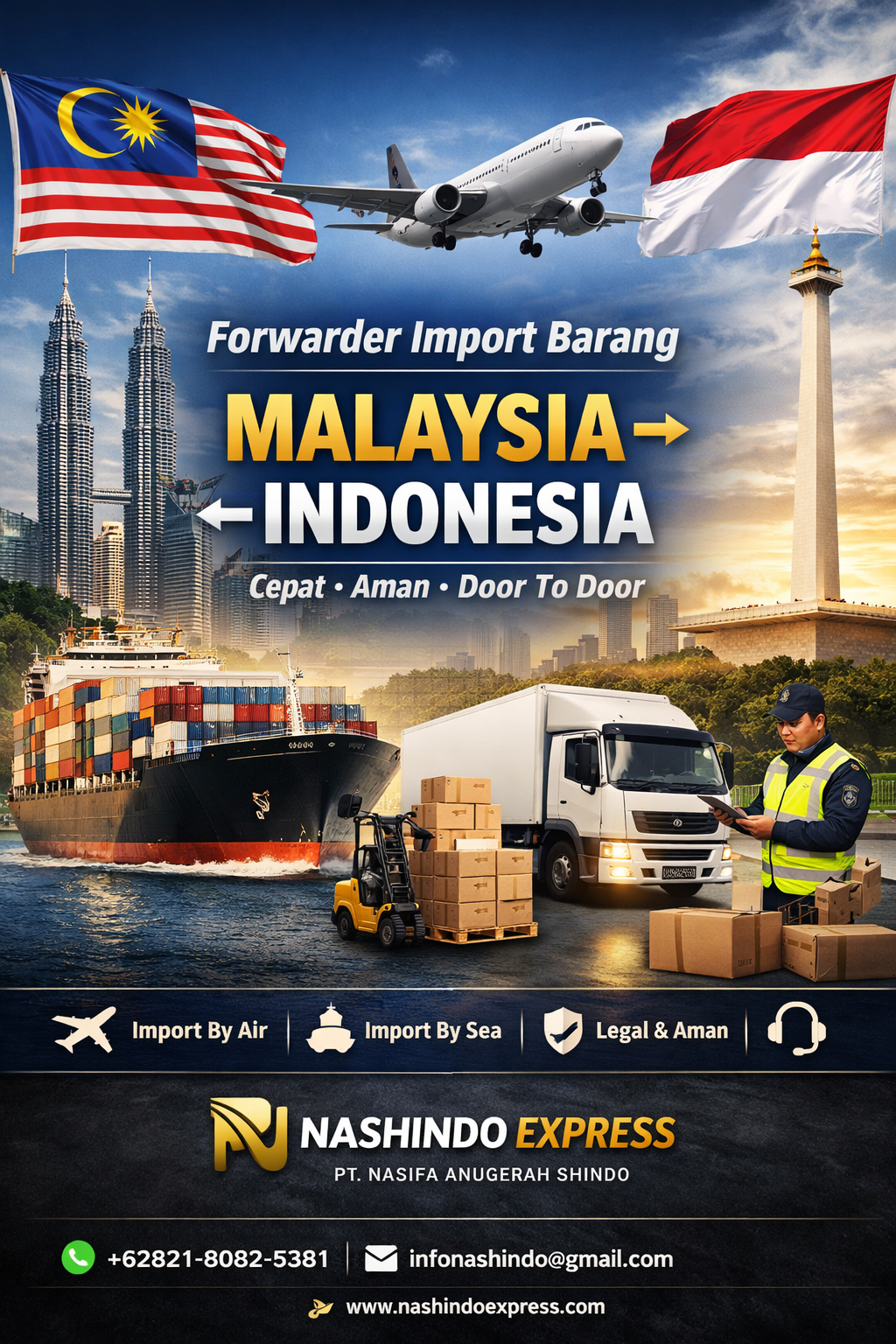 Nashindo Express Forwarder Import Barang Malaysia ke Indonesia