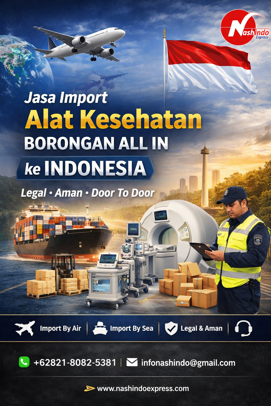 Jasa Import Alat Kesehatan Borongan All in ke Indonesia