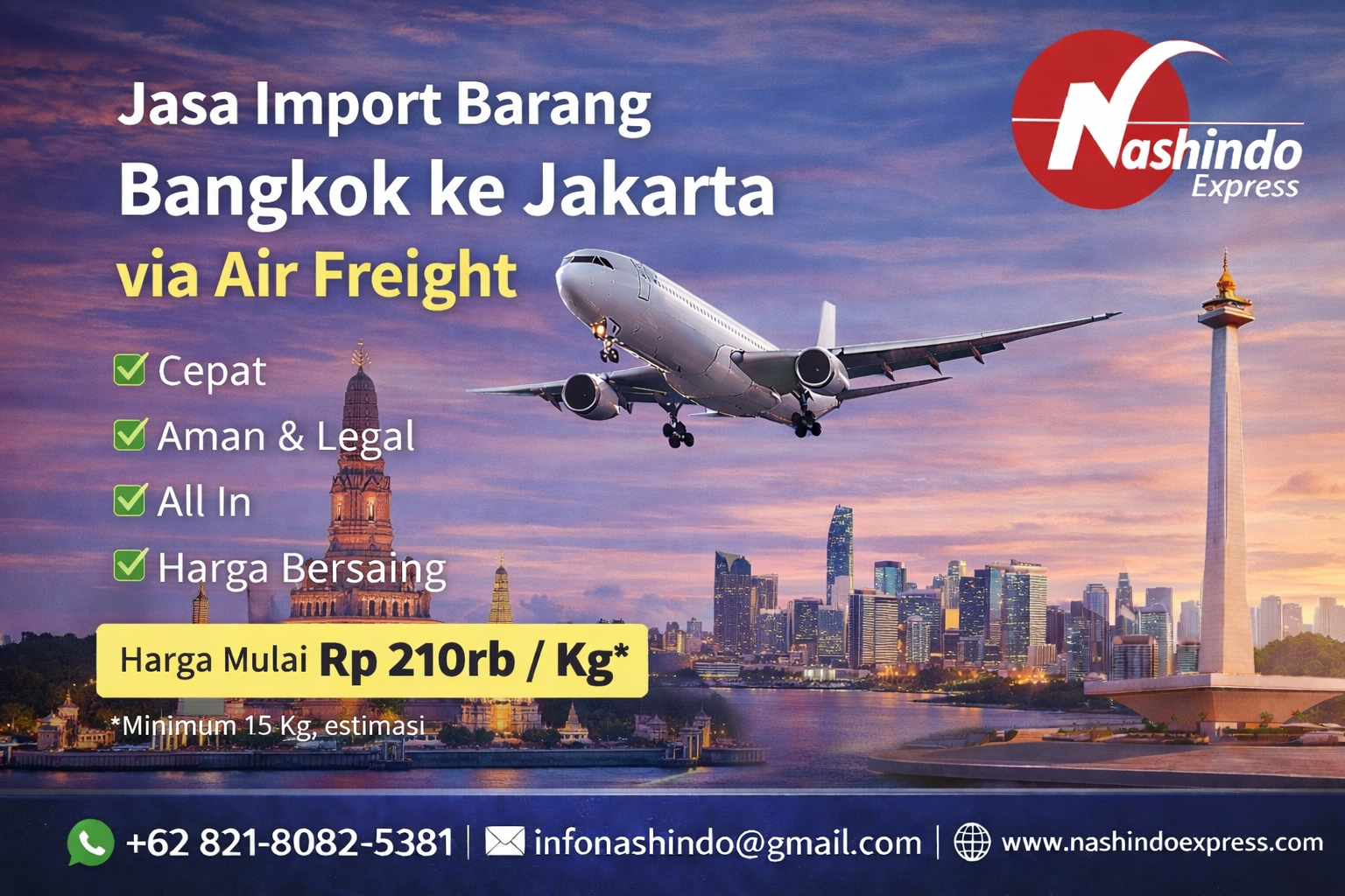 Nashindo Express Solusi Import Cepat & Aman dari Bangkok ke Jakarta