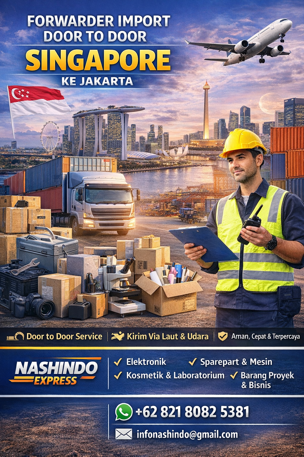 Forwarder Import Door to Door dari Singapore ke Jakarta