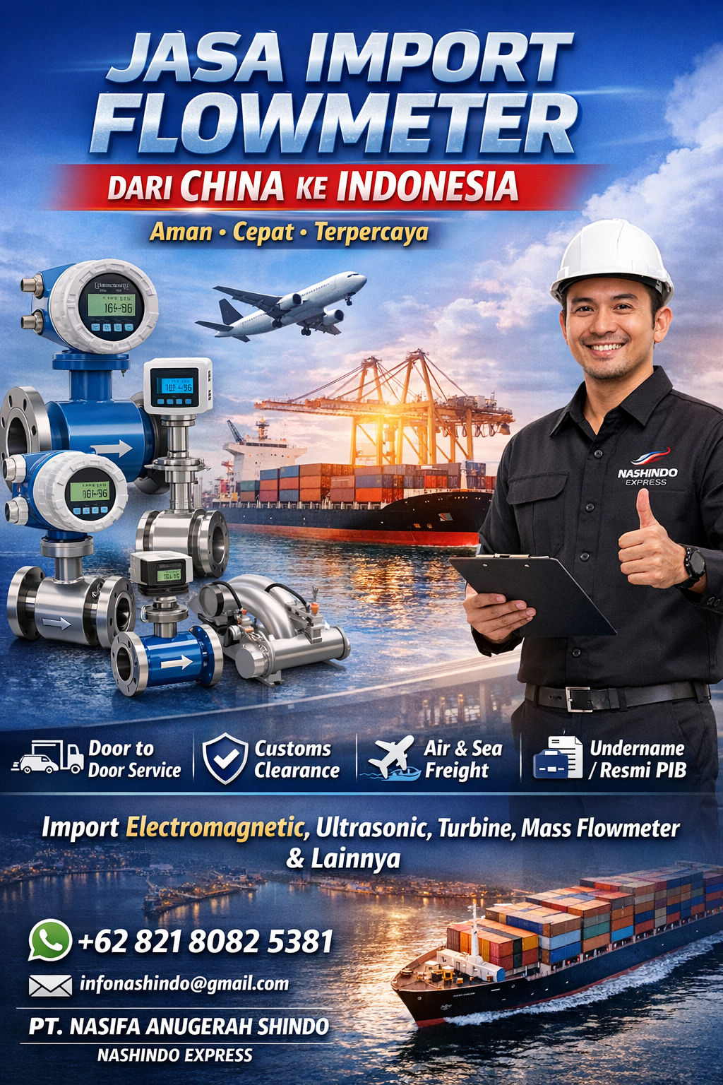 Jasa Import Flowmeter dari China ke Indonesia Terpercaya