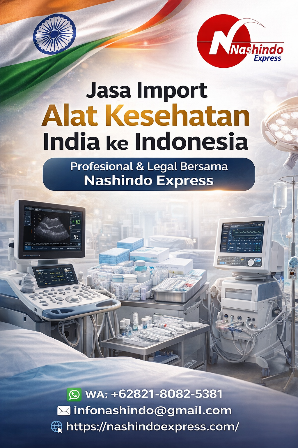 Jasa Import Alat Kesehatan India ke Indonesia