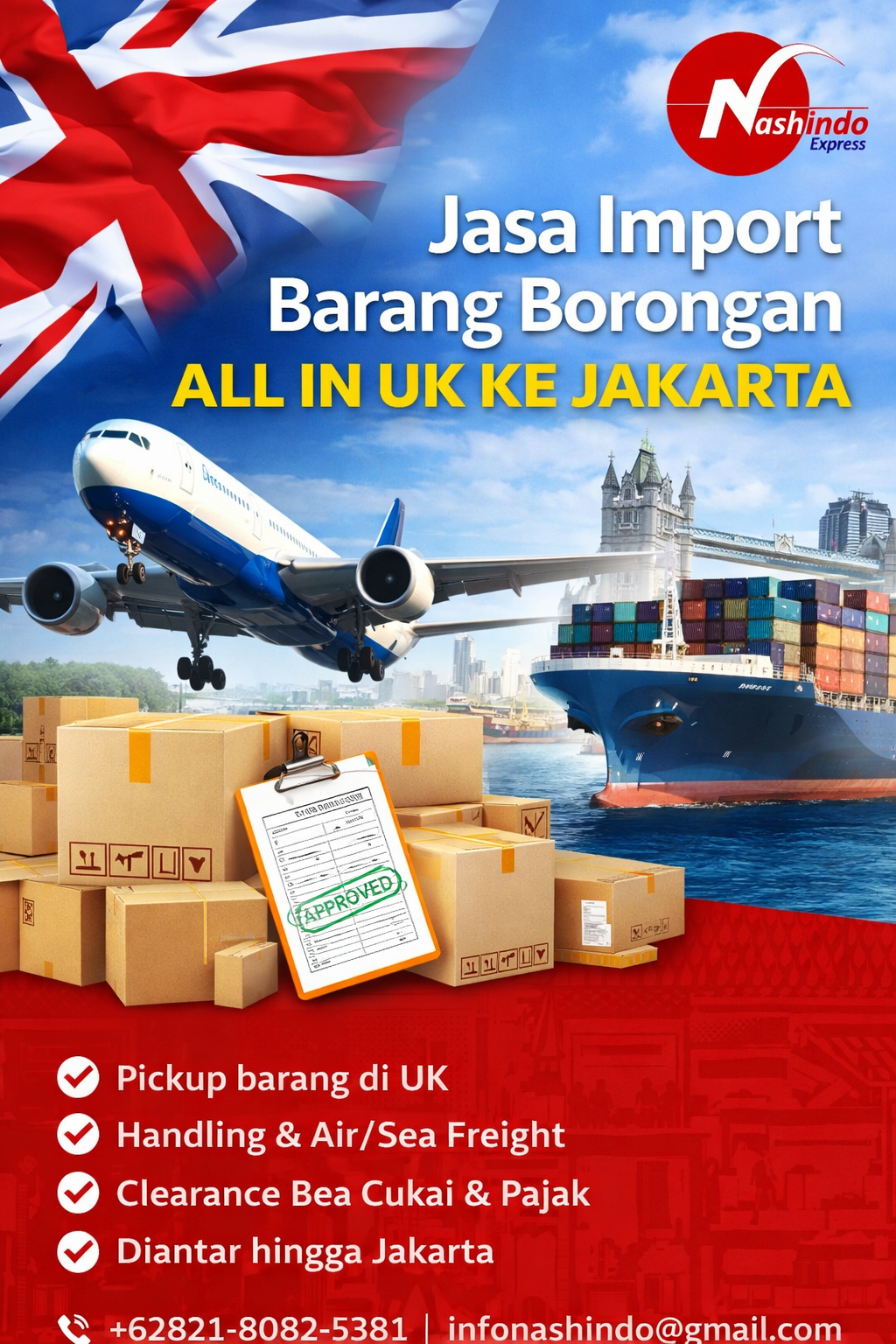 Jasa Import Barang Borongan All In UK ke Jakarta