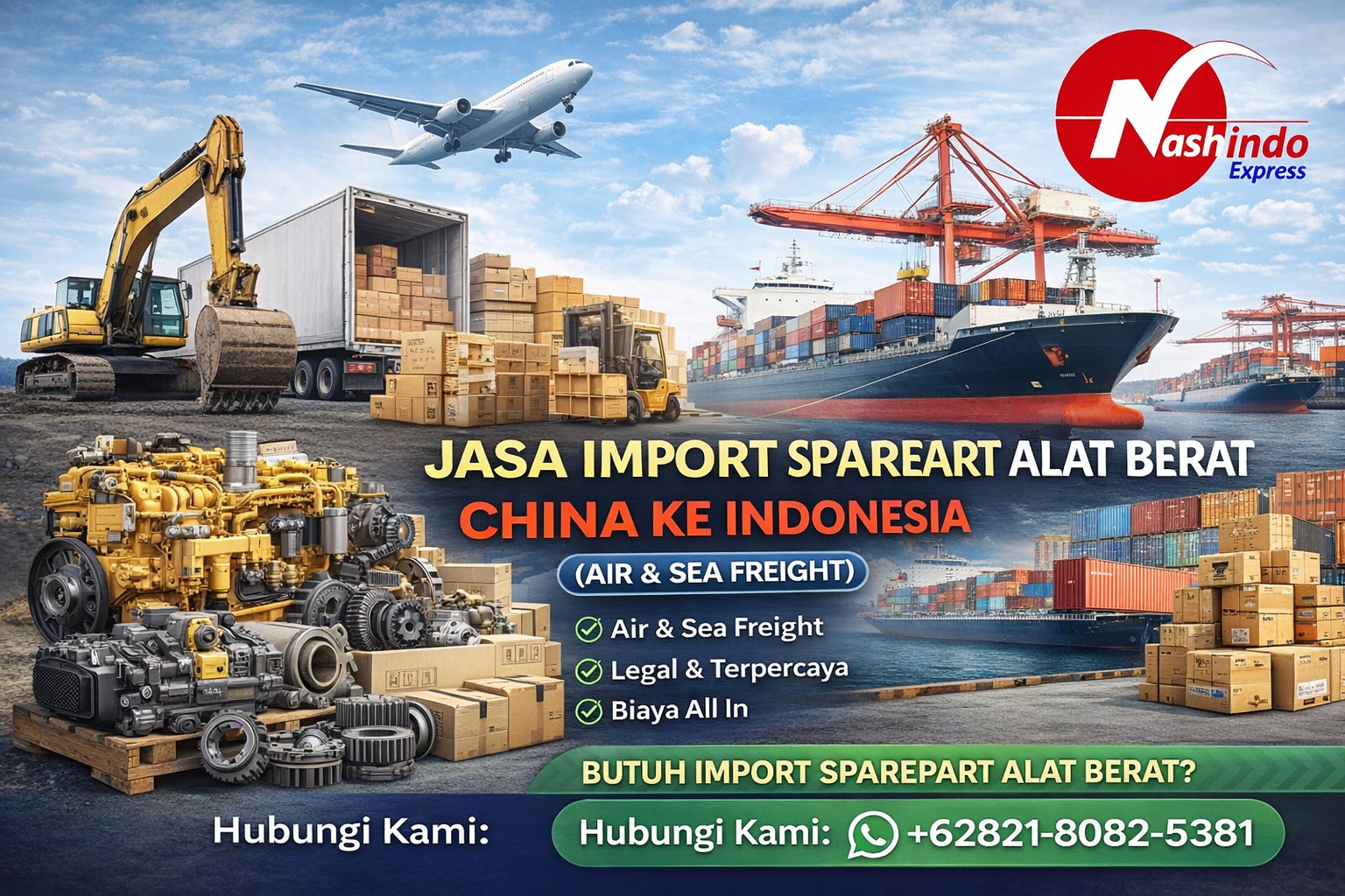 Jasa Import Sparepart Alat Berat China ke Indonesia (Best Solution)