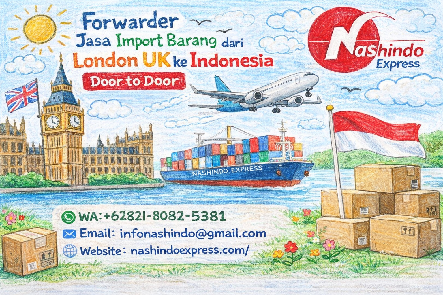 Butuh jasa import door to door ke Indonesia? Nikmati layanan praktis, all-in, cepat & aman tanpa ribet urus bea cukai. Cocok untuk bisnis & personal.