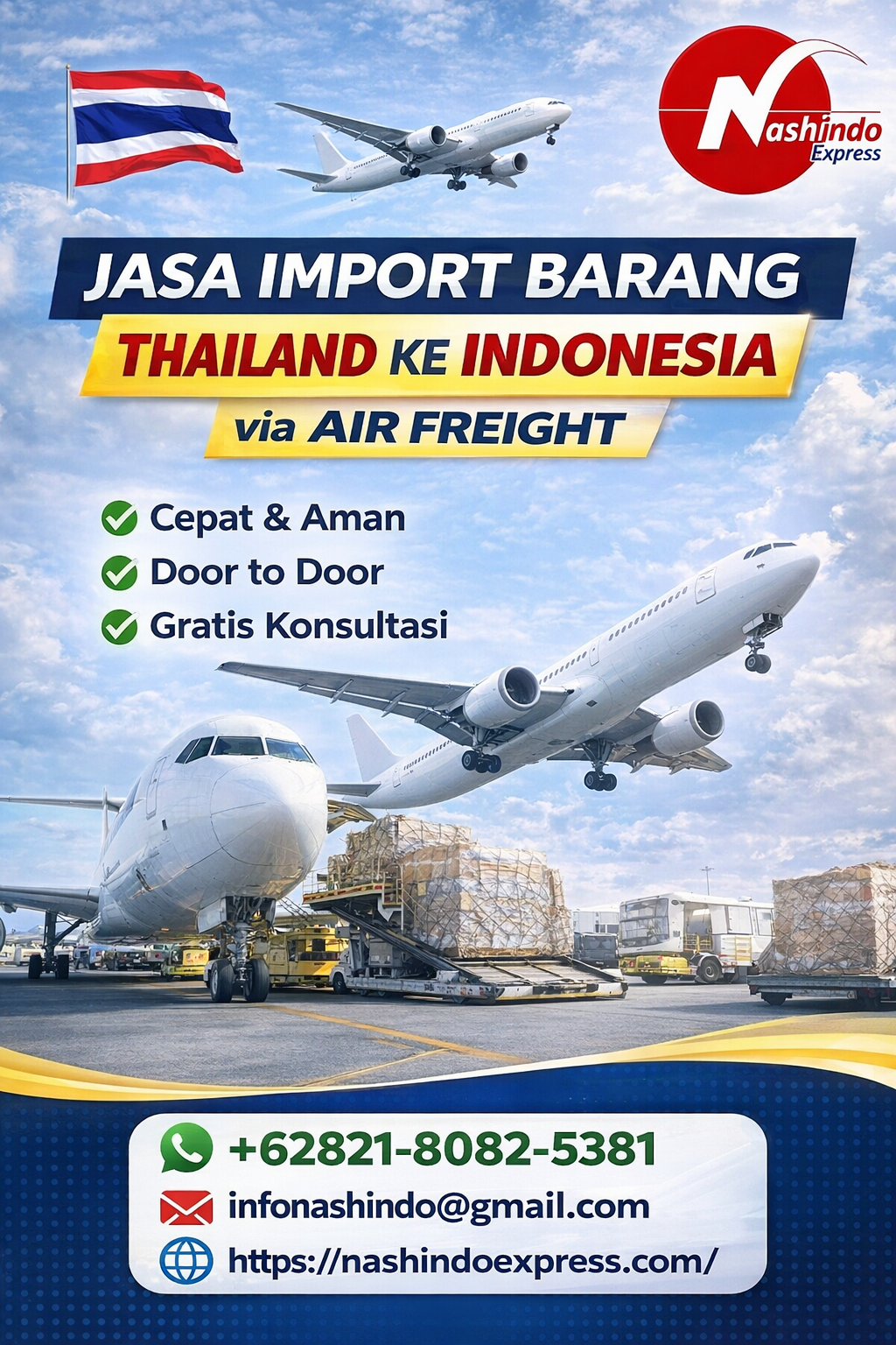 Jasa Import Barang Thailand ke Indonesia By Air Freight