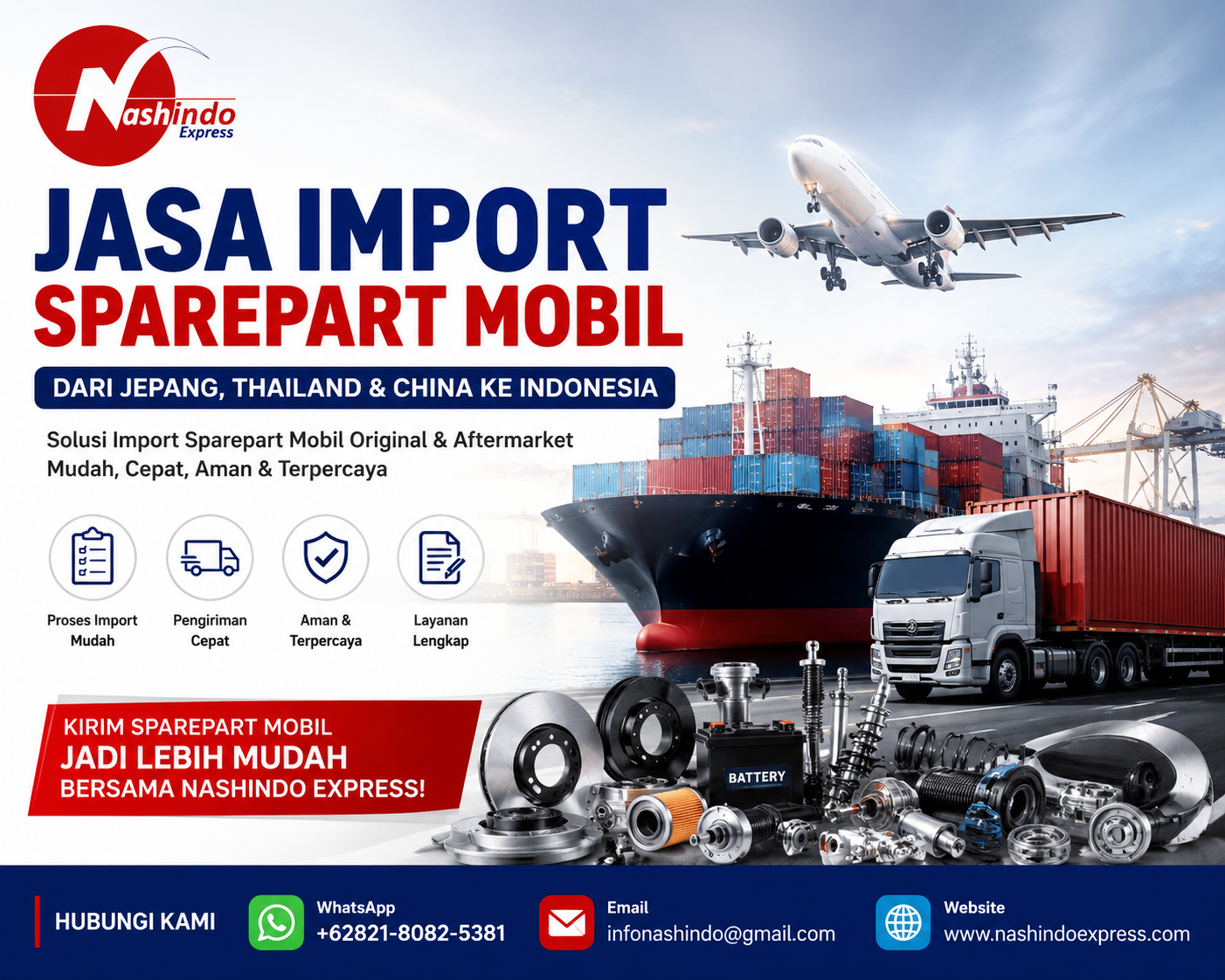 Cara Import Spare part Mobil dari Japan, Thailand & China ke Indonesia