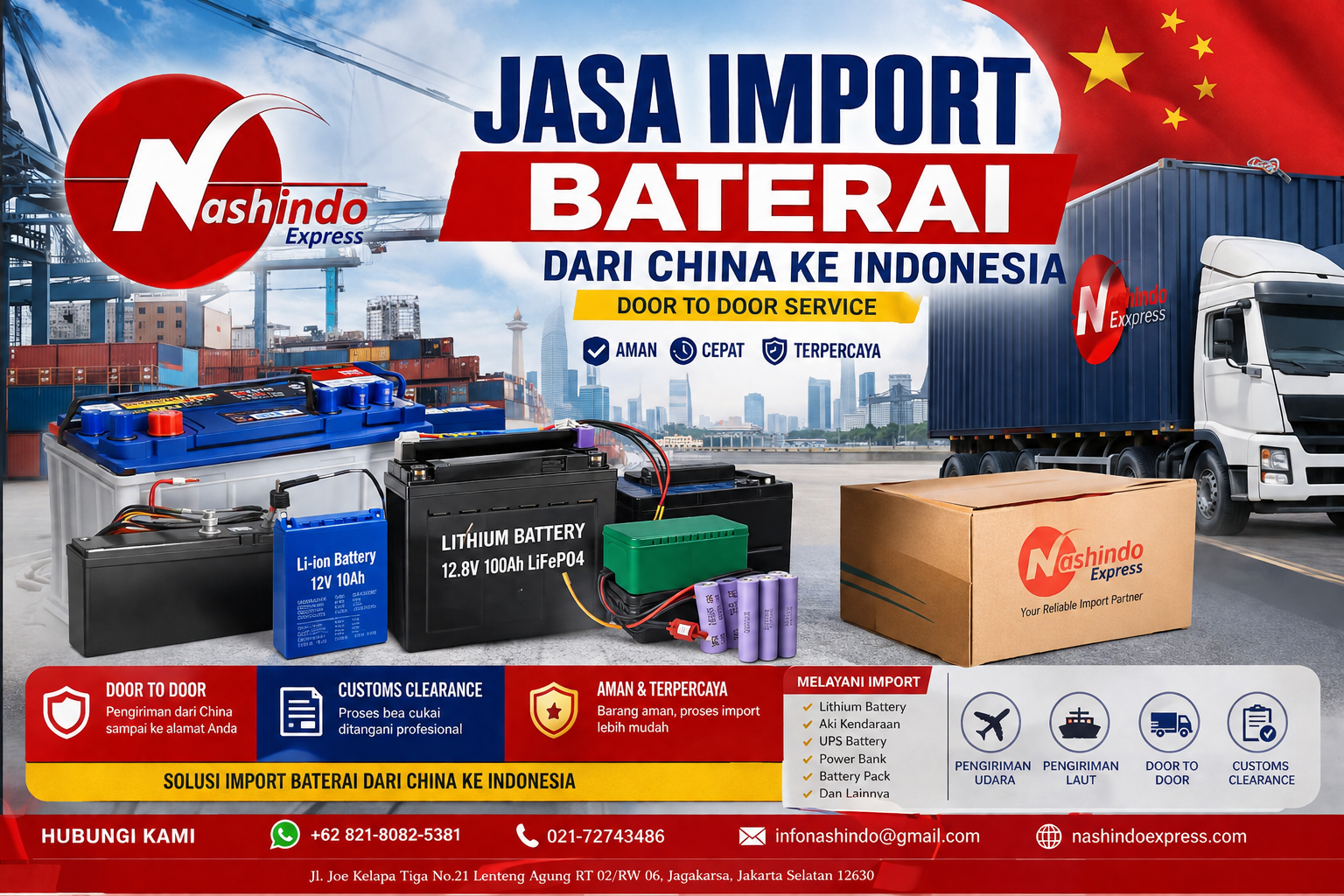 Jasa Import Baterai dari China Ke Indonesia Best Price