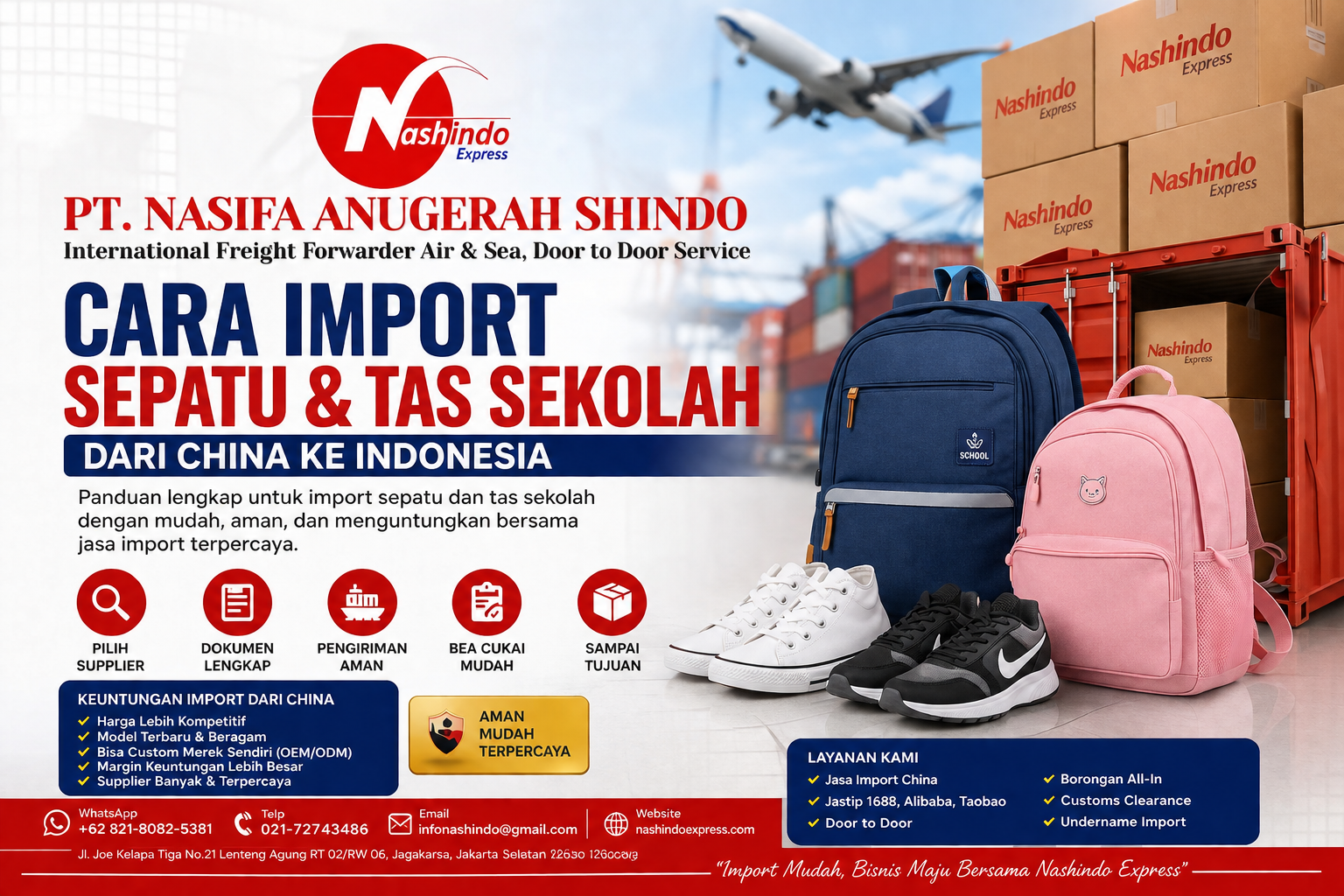 Cara Import Sepatu & Tas Sekolah dari China ke Indonesia Cara Import Sepatu & Tas Sekolah dari China ke Indonesia