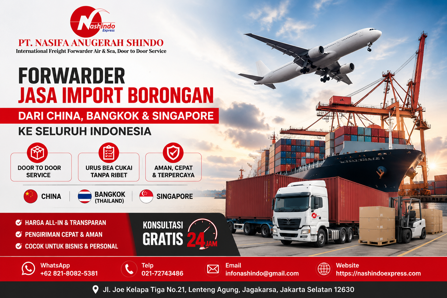 Forwarder Jasa Import Borongan dari China, Bangkok & Singapore ke Indonesia | Nashindo Express Forwarder Jasa Import Borongan dari China, Bangkok & Singapore ke Indonesia | Nashindo Express