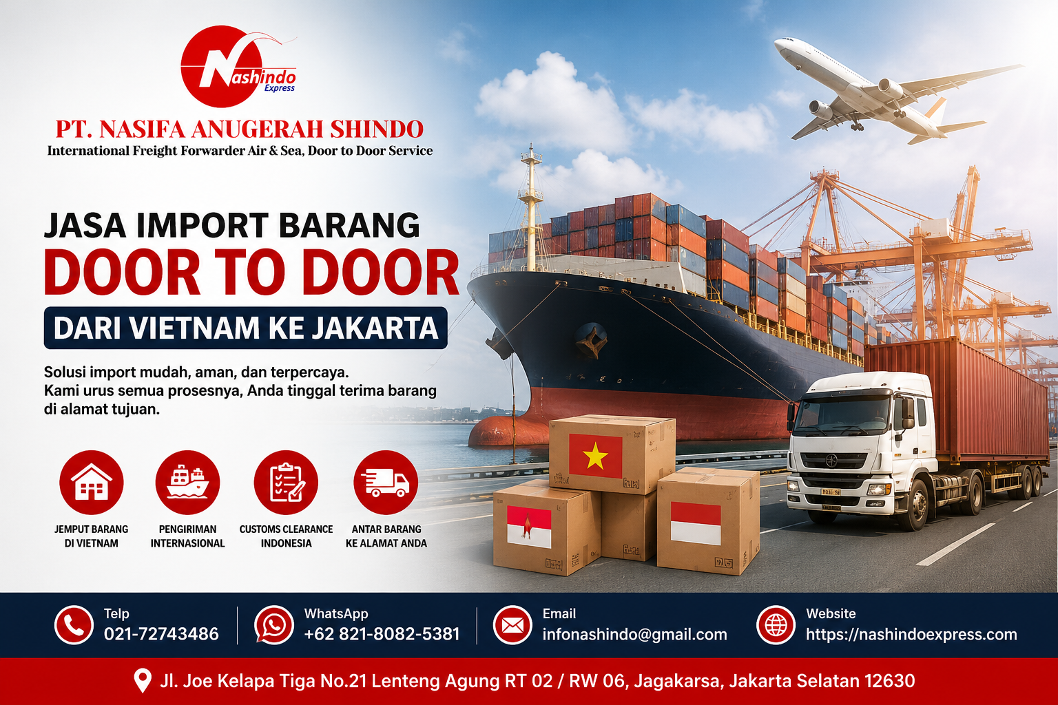 Jasa Import Barang Door to Door dari Vietnam ke Jakarta